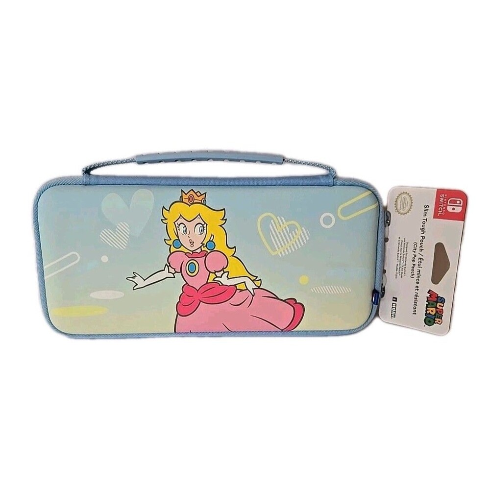 Nintendo Switch, Hori Slim Tough Pouch - City Pop Peach Super Mario [New ]